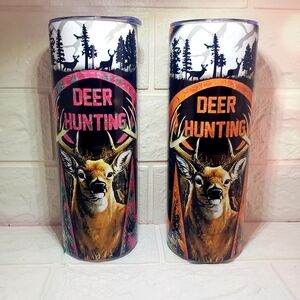 His & Hers Hunting 20oz Tumblers Will add Names FREE 🎄✝️ CHRISTMAS SALE